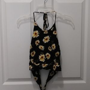 2/$15😸sunflower halter tank top
